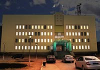 Здание администрации Новый Уренгой - простой пример RGB-подсветки - анимация.