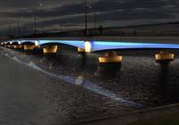 Светодизайн - подсветка моста в СПб