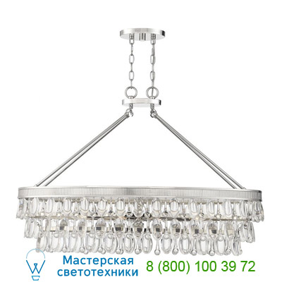 1-8702-8-109 Savoy House Windham 8 Light Polished Nickel Linear Chandelier  