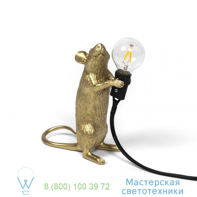  Mouse Lamp Seletti L13,3cm, H14,5cm   MOUSE14948-GLD 7