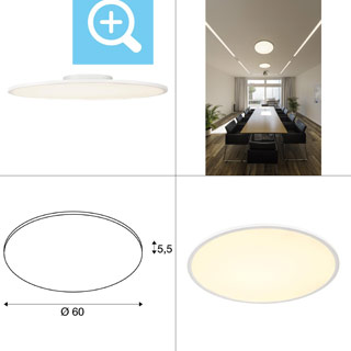 1000783 SLV by Marbel PANEL 60 ROUND CL   42  LED 3000, 3150, 110, 