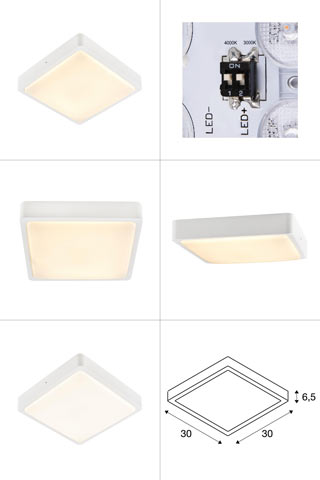 1003449 SLV by Marbel AINOS SQUARE   IP65 17  LED 3000/4000, 1300, 120, 