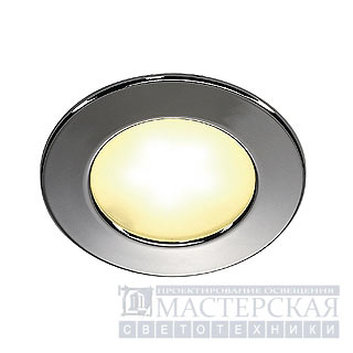 Downlight, DL 126 LED, round, chrome, 3W LED, warm white, 12V