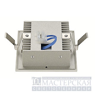 FLAT FRAME BASIC recessed luminaire, square, white, G4, max. 20W