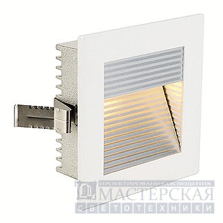 FLAT FRAME CURVE recessed luminaire, square, white, G4, max. 20W