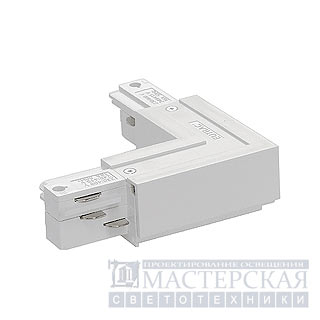 EUTRAC L-connector ground outside, white