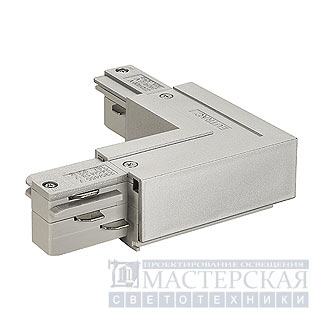 EUTRAC L-connector ground outside, silvergrey