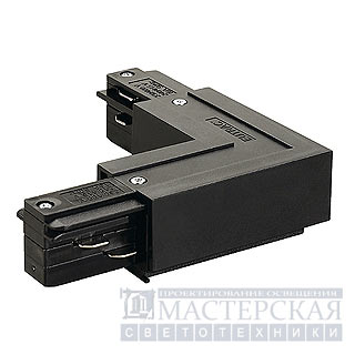 EUTRAC L-connector ground inside, black