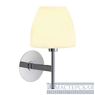 RIOTTE WALL wall lamp, chrome/glass satined, E14, max. 40W
