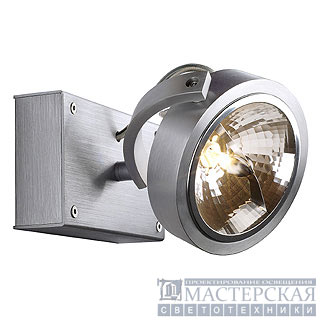 KALU 1 wall and ceiling luminaire, alu-brushed, QRB111 , max. 50W