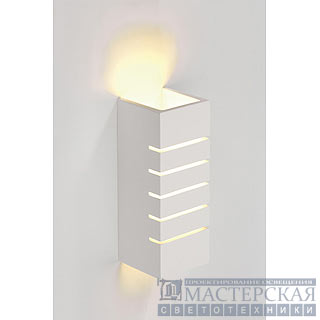 Wall lamp, GL 100 slot, square , white plaster, E14, max. 40W