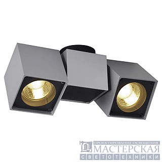 ALTRA DICE SPOT 2 ceiling luminaire, silvergrey/black, 2x GU10, max. 2x 50W