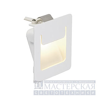 DOWNUNDER PURE recessed luminaire, square, white, 3,5W LED warmwhite, 80x80mm