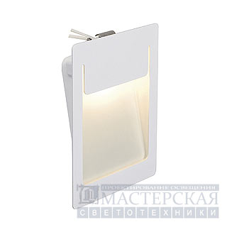 DOWNUNDER PURE recessed luminaire, square, white, 4,8W LED warmwhite, 120x155mm