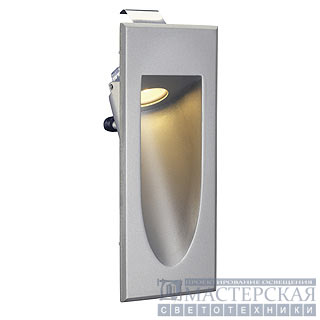 LED DOWNUNDER MINI recessed wall luminaire, silvergrey, 1W , warmwhite, 3000K
