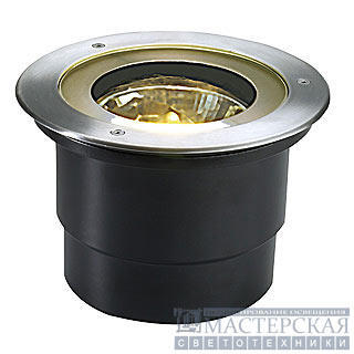 ADJUST QRB111 recessed ground luminaire, round, stainless steel 304, max. 50W, IP67