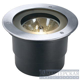 ADJUST QRB111 recessed ground luminaire, round, stainless steel 304, max. 50W, IP67