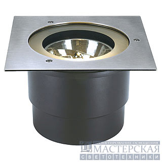 ADJUST QRB111 recessed ground luminaire, square, stainless steel 304, max. 50W, IP67