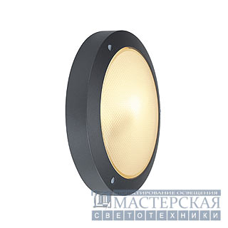BULAN ceiling luminaire, round , anthracite, E14, max. 60W, satined glass