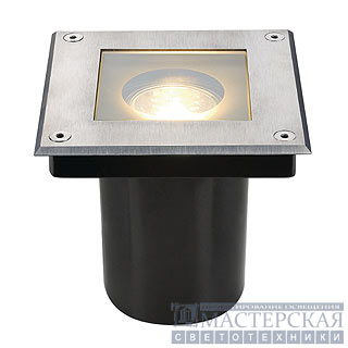 DASAR SQUARE GU10, recessed ground spot, stainless steel 304, max. 35W, IP67