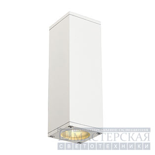 THEO UP/DOWN OUT wall lamp, square, white, GU10, max. 2x35W
