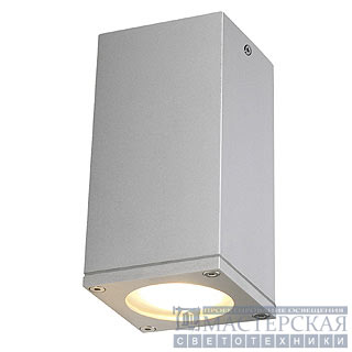 THEO CEILING OUT ceiling luminaire, square, silvergrey, GU10, max. 35W