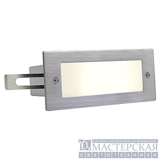 BRICK LED 16 stainless steel 305 wall lamp, brushed, 1W, warmwhite, IP44