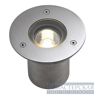 N-TIC PRO GU10 recessed spot, round, stainless steel 316 brushed, max. 35W, IP67