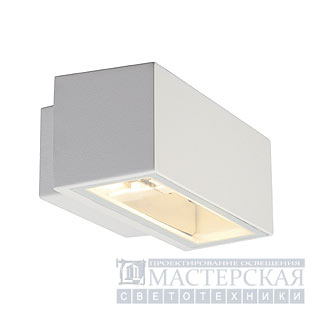 BOX R7s wall lamp, square, white, R7s, max. 80W, up-down