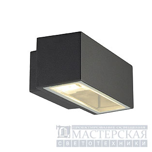 BOX R7s wall lamp, square, antrazit, R7s, max. 80W, up-down