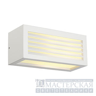 BOX-L E27 wall lamp, square, white, E27, max. 18W