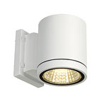 ENOLA_C OUT WL wall lamp, round, white, 9W LED, 3000K, 35°