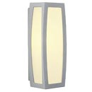 MERIDIAN BOX wall lamp, silvergrey, E27, max. 20W, with motion detector