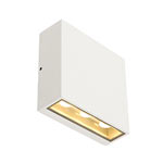BIG QUAD wall luminaire, square shape, white, 6x 1W LED , warm white