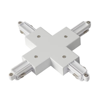 143161 X-Verbinder fur 1-Phasen HV-Stromschiene, Aufbauversion weiss, SLV