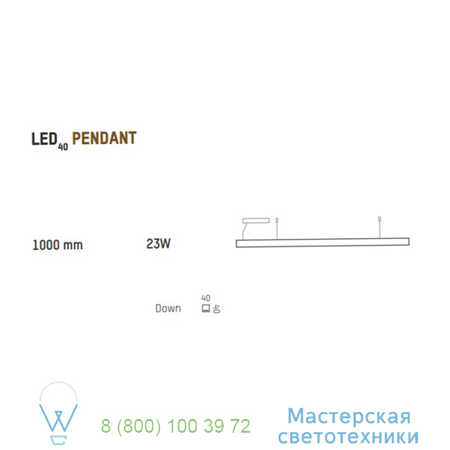  L40PO-100 Led40 Tunto 2700K, L100cm   2