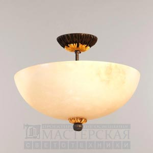 CL0102.BG Dunkeld Alabaster Semi Flush Ceiling Light   Vaughan