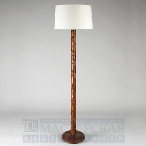 SL0034.OA Carved Wooden Floor Lamp  Vaughan