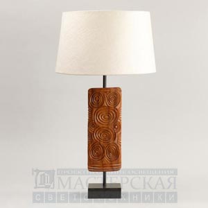 TW0039.BZ Ashanti Wooden Table Lamp   Vaughan