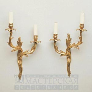 WA0201.BR (left) & WA0202.BR (right) Rococo Wall Light Left and Right   Vaughan