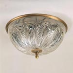 CL0100.BR.SE with XCL0100.AG Gunnersbury Flush Ceiling Light   Vaughan