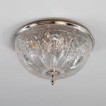 CL0100.NI.SE with XCL0100.AG Gunnersbury Flush Ceiling Light   Vaughan